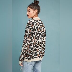 NWOT Anthropologie Line and Dot Luella Leopard Cardigan